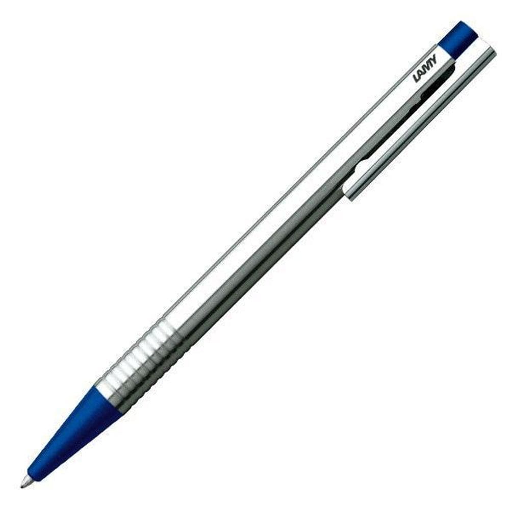 Caneta Esferográfica Lamy Logo Aço Inoxidável Azul