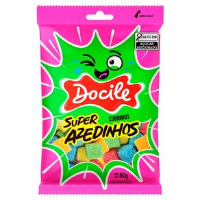 Bala de Goma Docile Super Azedinhos Cubinhos 80g