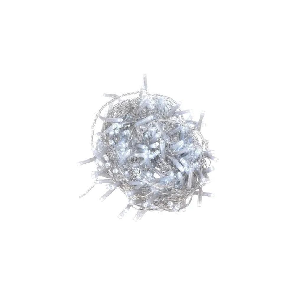 Cordão De Luz Led Com 100 Lâmpadas Leitosas 10M Amarelo