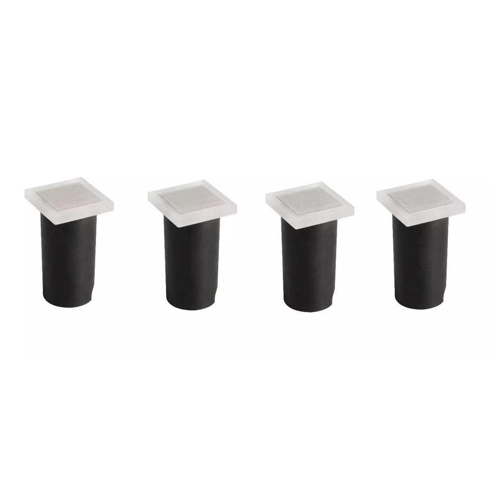 Kit 4 Spot Embutir Led Solo Quadrado 1W 3000K Quente Ip67