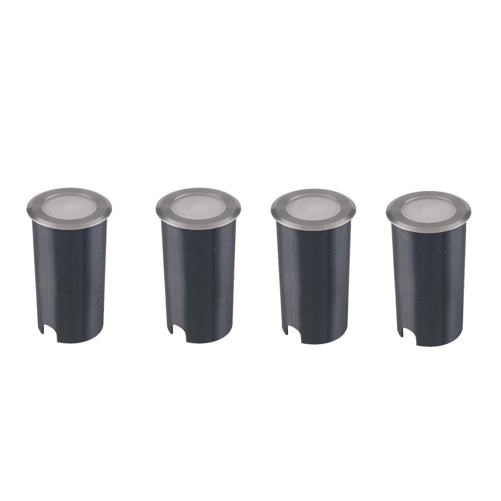 Embutido Chao Redondo Led 1W Piso Inox Deck Ali64 4un