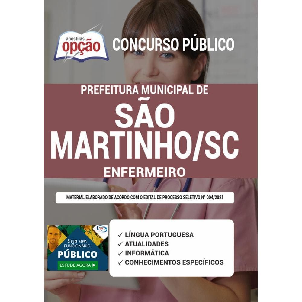 Apostila Prefeitura São Martinho Sc - Enfermeiro