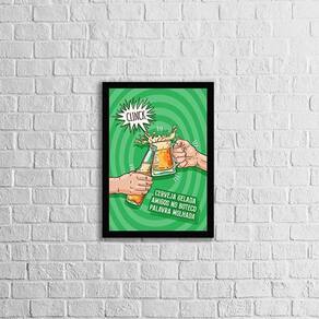 Quadro Cerveja Gelada E Amigos No Boteco 24X18Cm