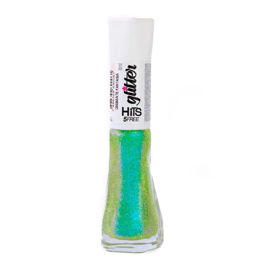 Esmalte Hits 5Free Glitter Cor Diamante Fantasia 8ml