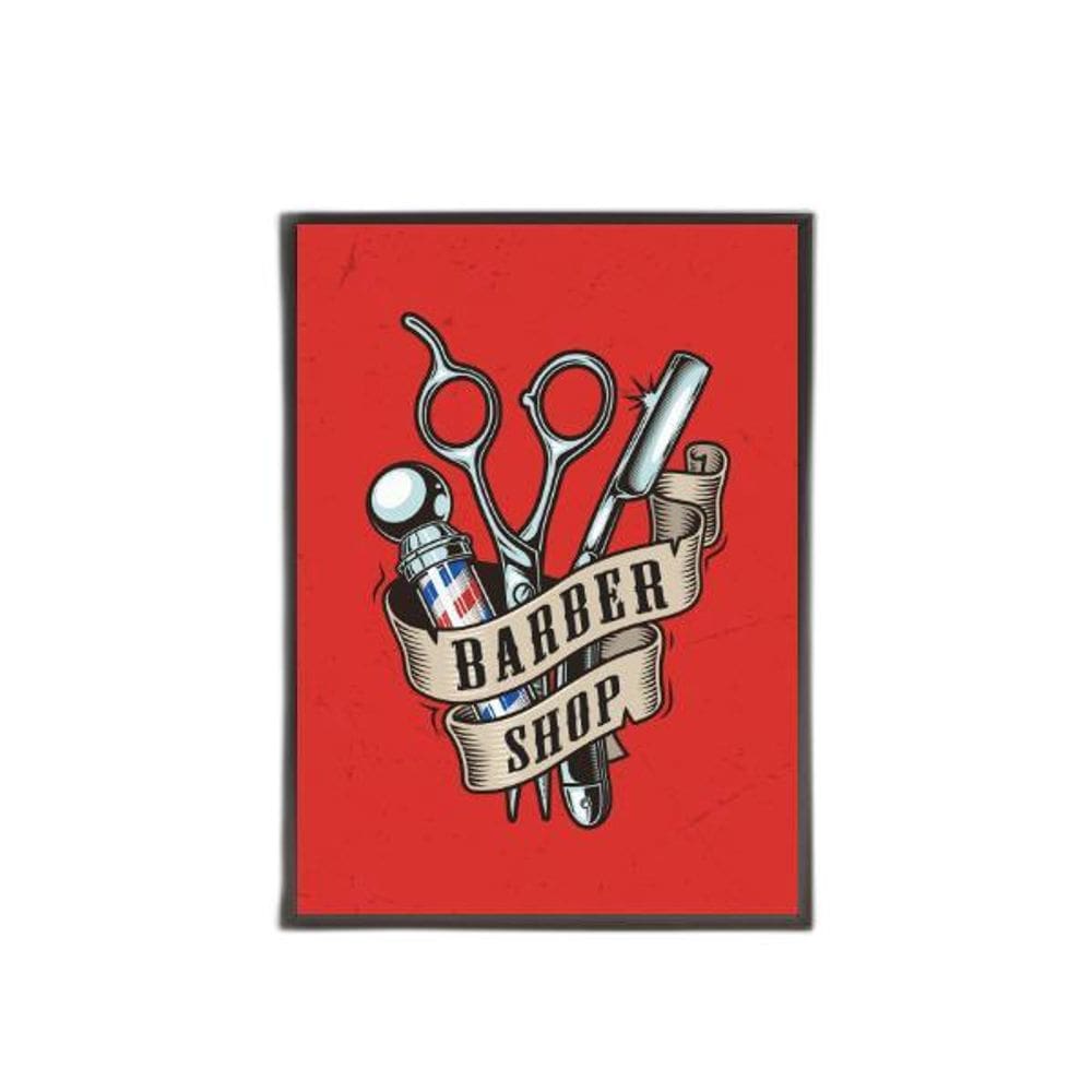 Quadro Barber Shop Tesouras 24X18Cm