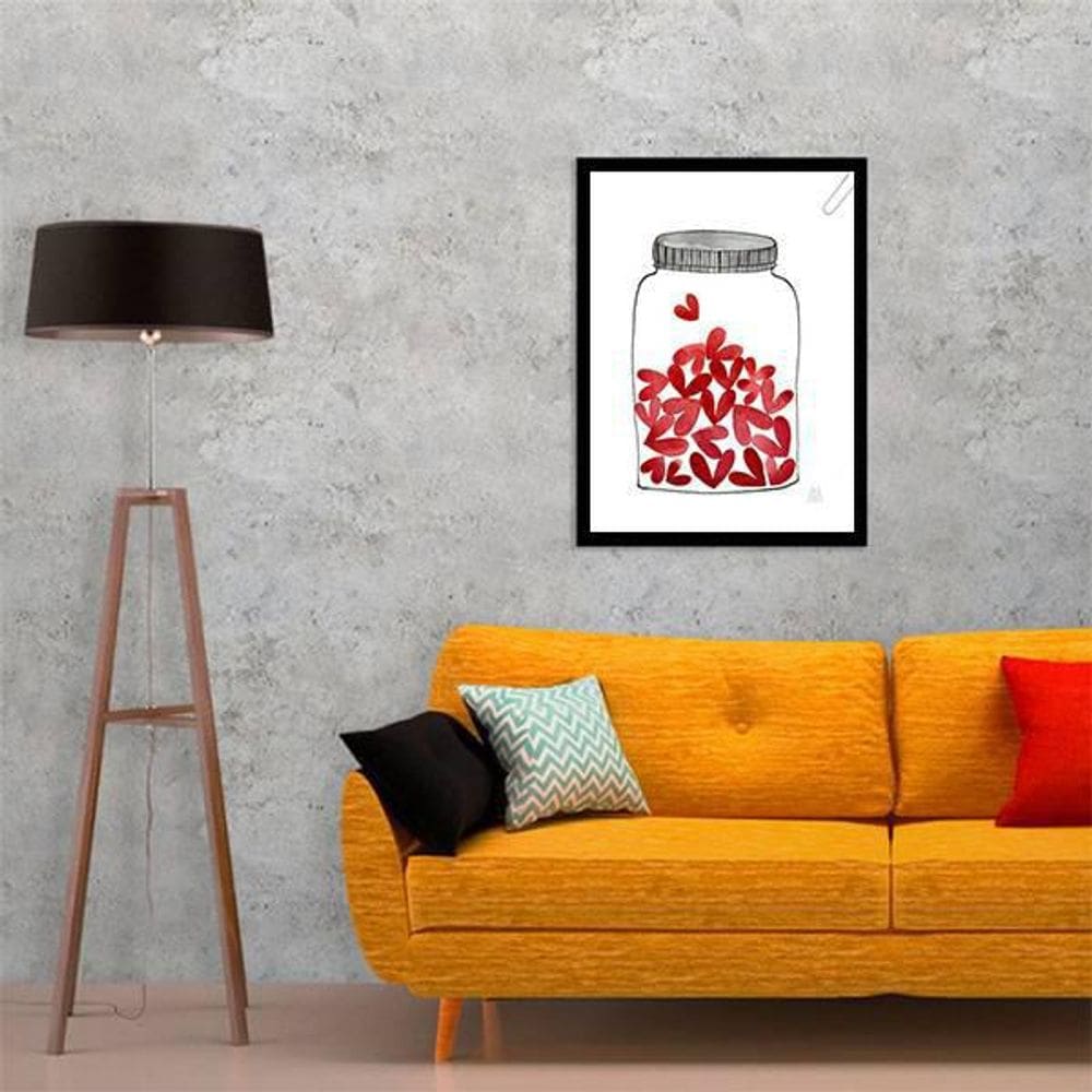 Quadro Decorativo Amor No Pote 45X34Cm