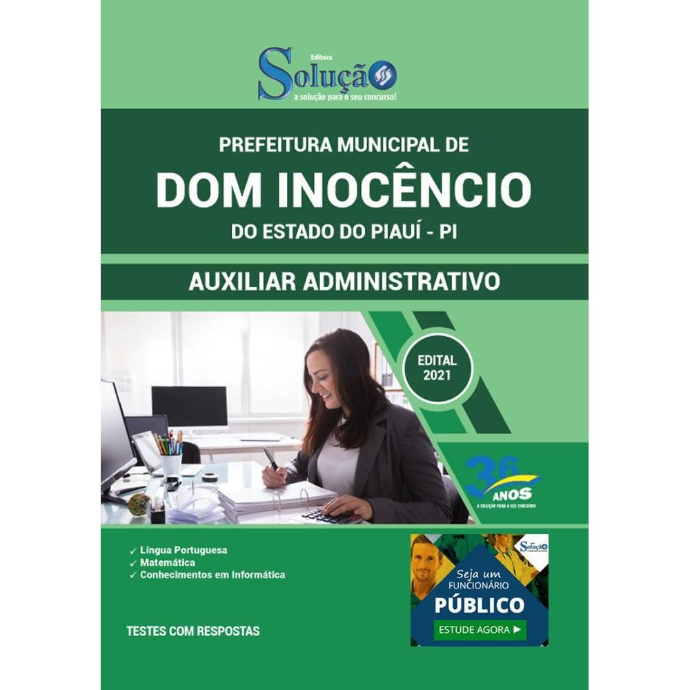 Apostila Concurso Dom Inocêncio Pi - Auxiliar Administrativo