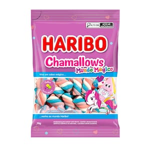 Balas Haribo Chamallows Mundo Mágico Sabor Tutti Frutti 70g