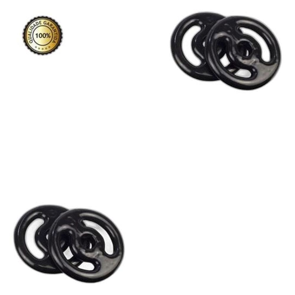 Kit Par de Halteres 8kg Barra 40cm Anilhas Emborrachadas