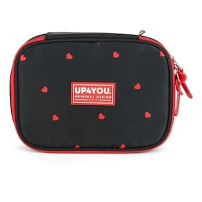 Estojo Box Baú Up4you Larissa Manoela Corações Preto Luxcel