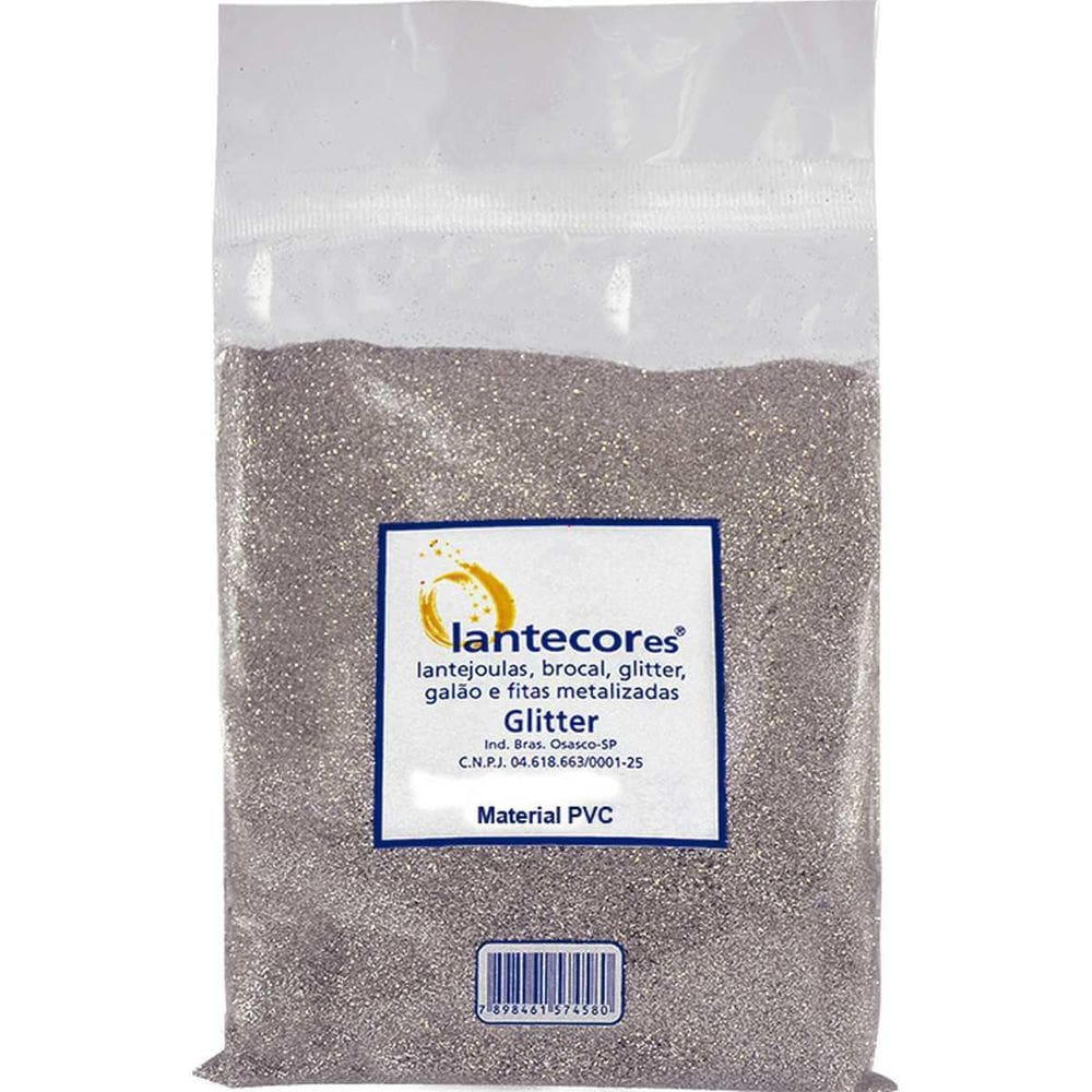 Glitter Pvc Prata 500G.