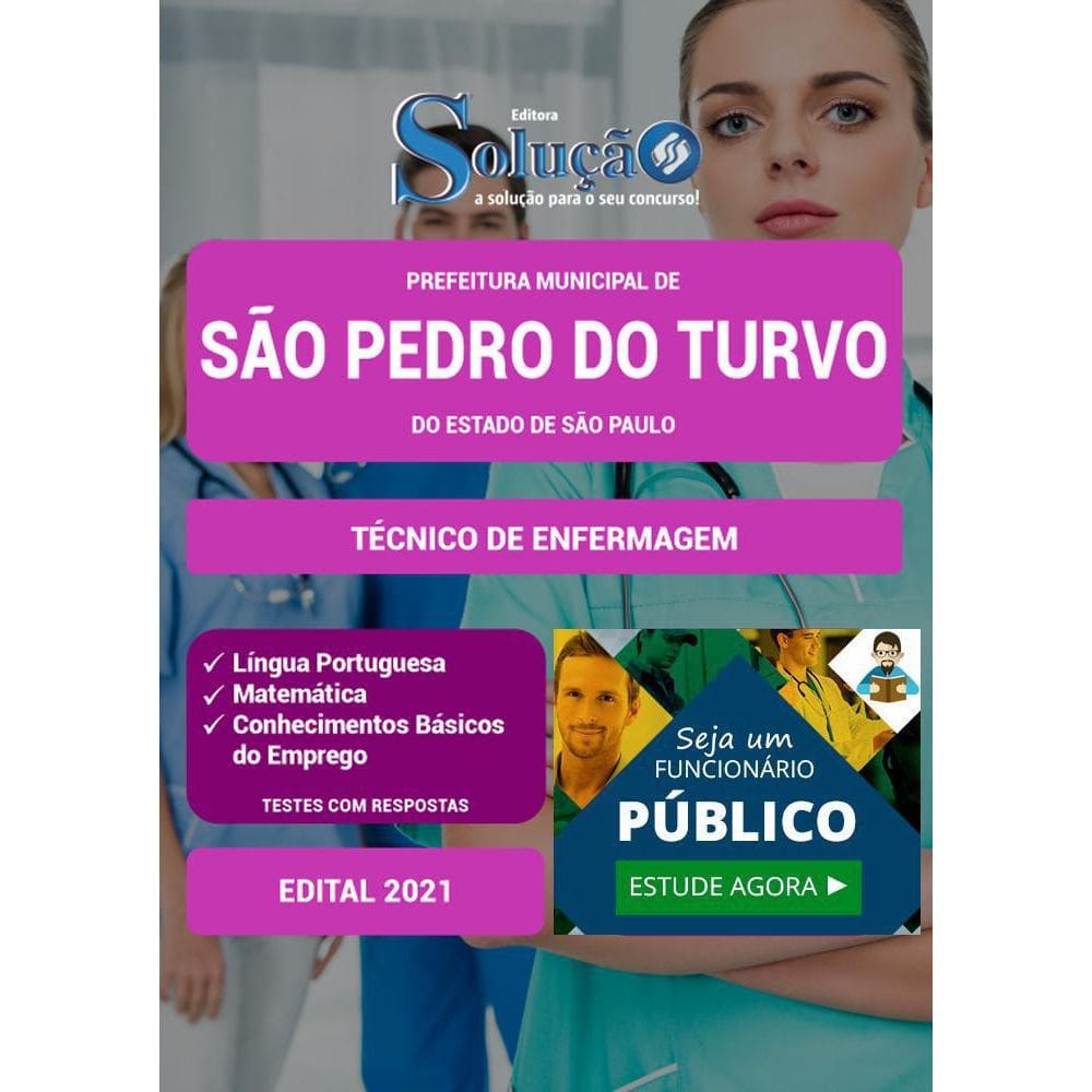 Apostila São Pedro Do Turvo Sp - Técnico De Enfermagem