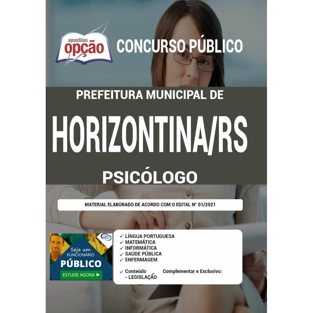 Apostila Concurso Horizontina Rs - Psicólogo