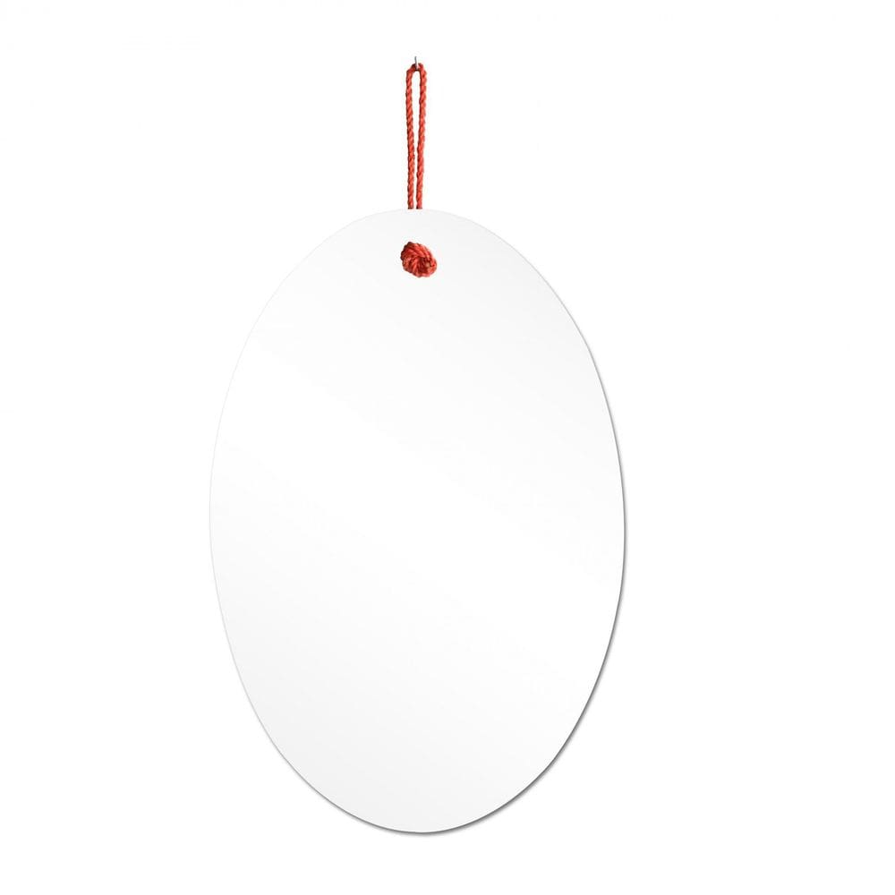 Espelho Decorativo Lina Alça Sisal Melancia 60X40 Cm Oval