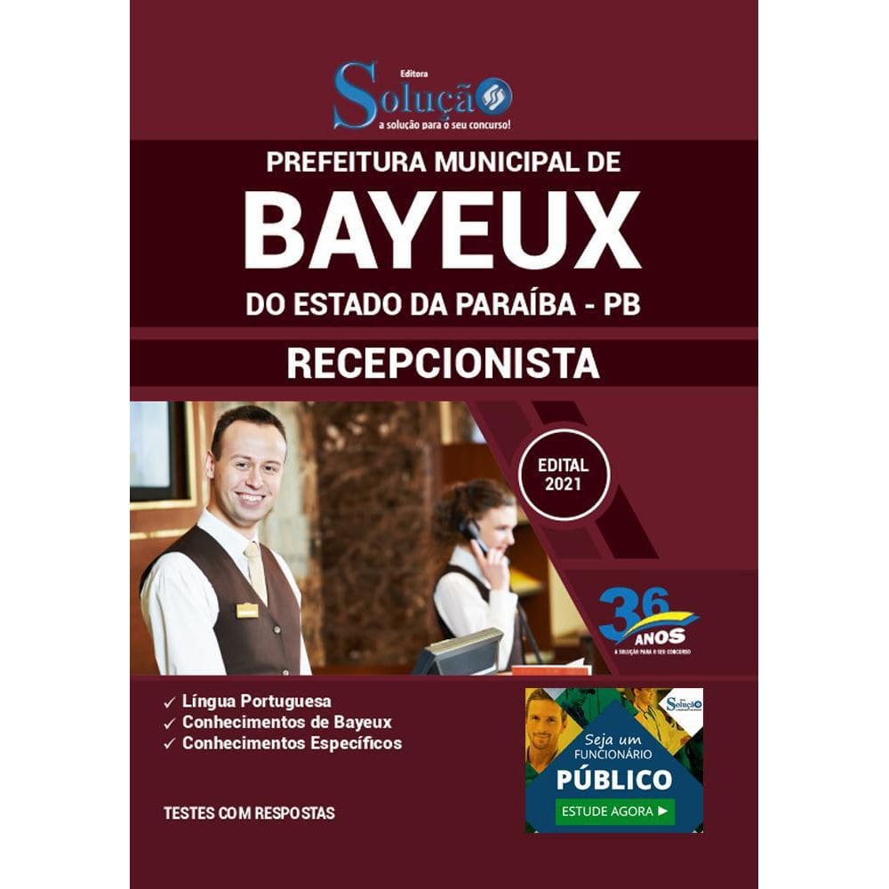 Apostila Concurso Bayeux Pb - Recepcionista