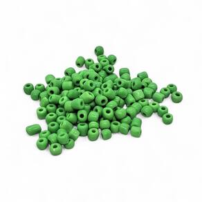 Miçanga Leitosa para Guia Verde Claro Artesanato 4mm 50g