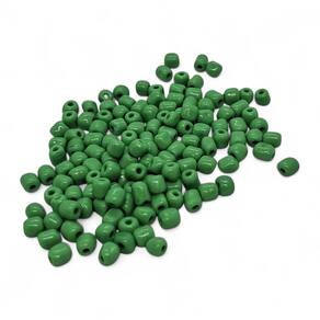 Miçanga Leitosa para Guia Verde Escuro 4mm de 500g