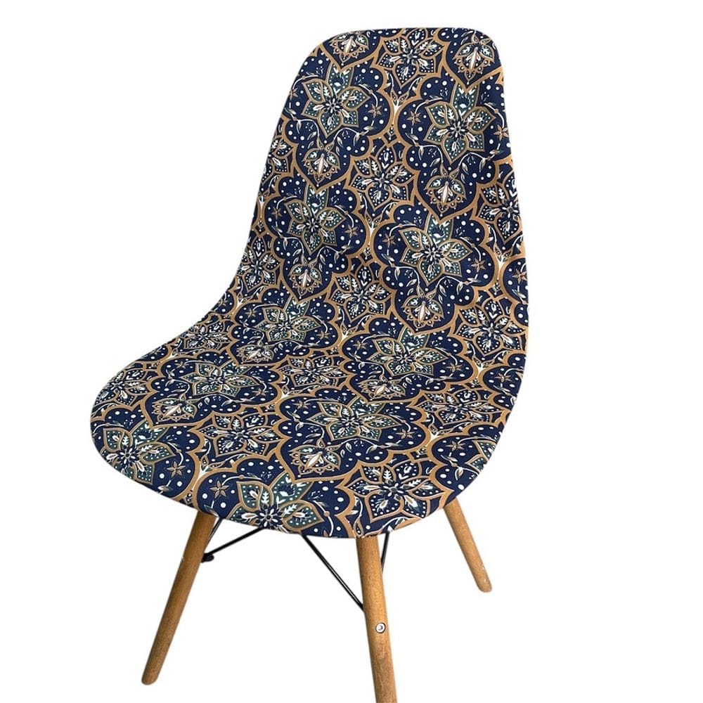 Capa de Cadeira Charles Eames Eiffel Pé Palito 1 Peça Malha Estampada