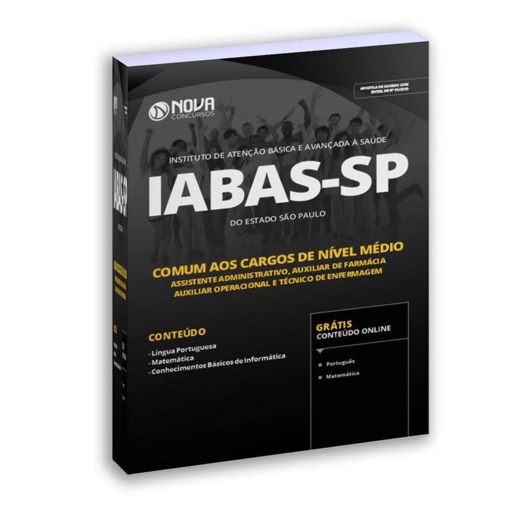 Apostila IabasSp 2019  Comum Aos Cargos De Nível Médio