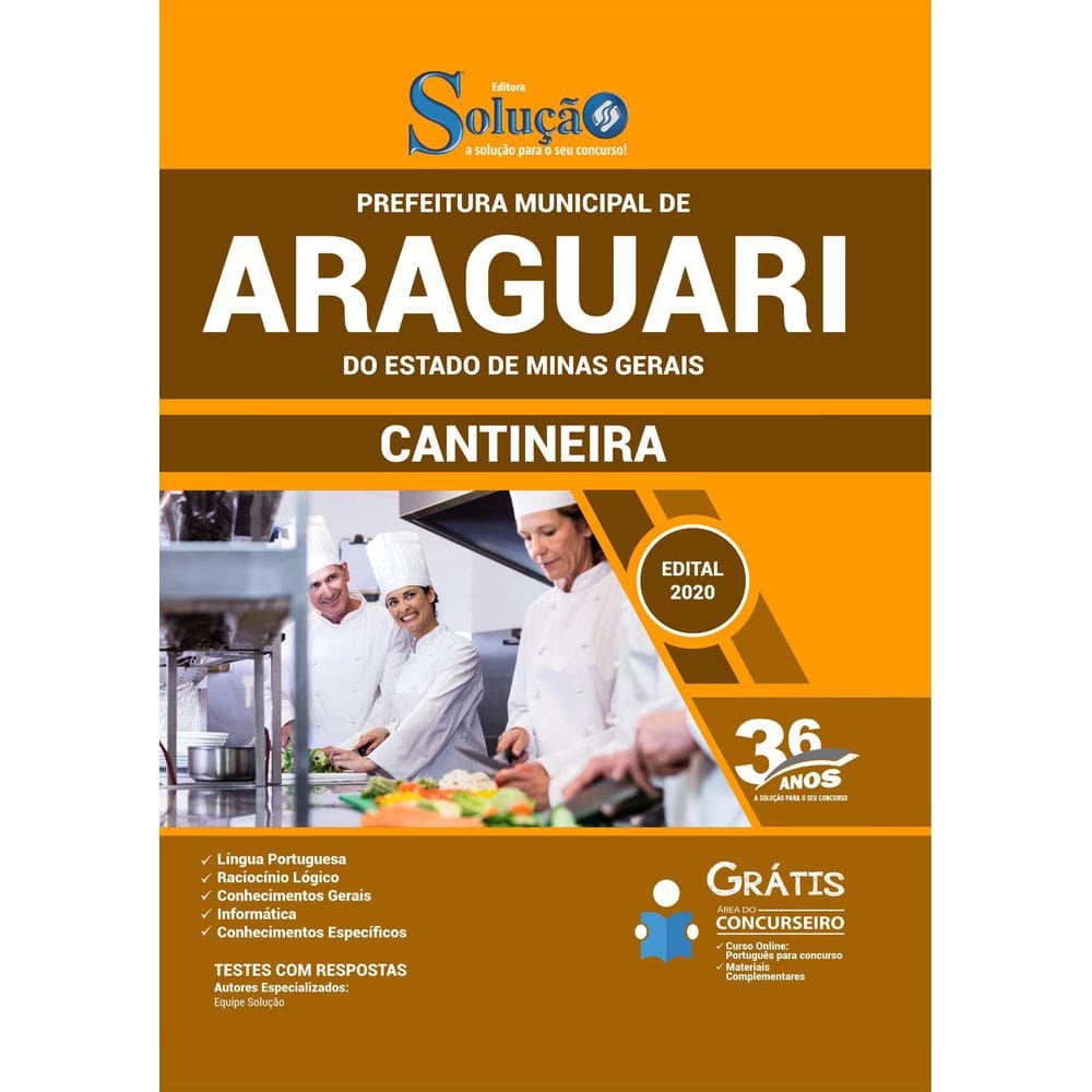Apostila Prefeitura Araguari Mg - Cantineira
