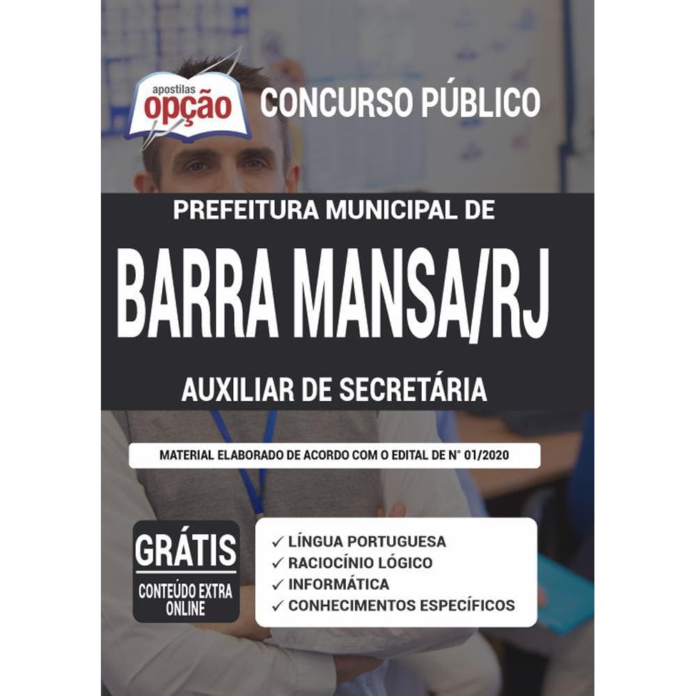 Apostila Concurso Barra Mansa Rj - Auxiliar De Secretaria