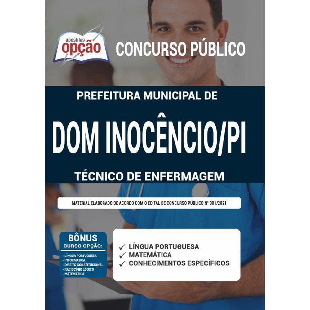 Apostila Prefeitura Dom Inocêncio Pi Técnico De Enfermagem