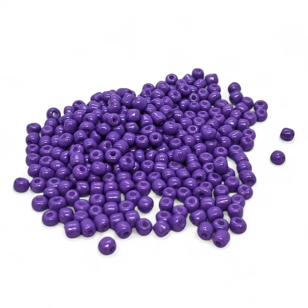Miçanga Leitosa para Guia Roxa Artesanato 4mm de 500g