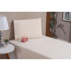 Kit Lençol De Cima E Baixo Solteiro Percal 180 Fios Palha