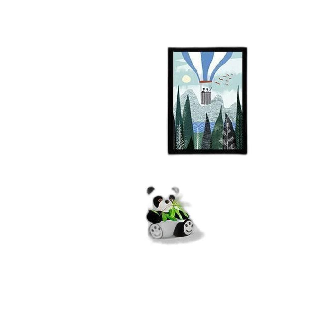 Quadro Figurativo Paisagem Com Balão 24X18Cm - Com Vidro
