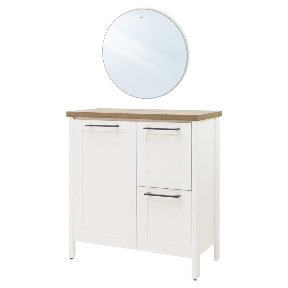 Aparador Buffet Ditália Com Tampo + Espelho Bn-01 Branco