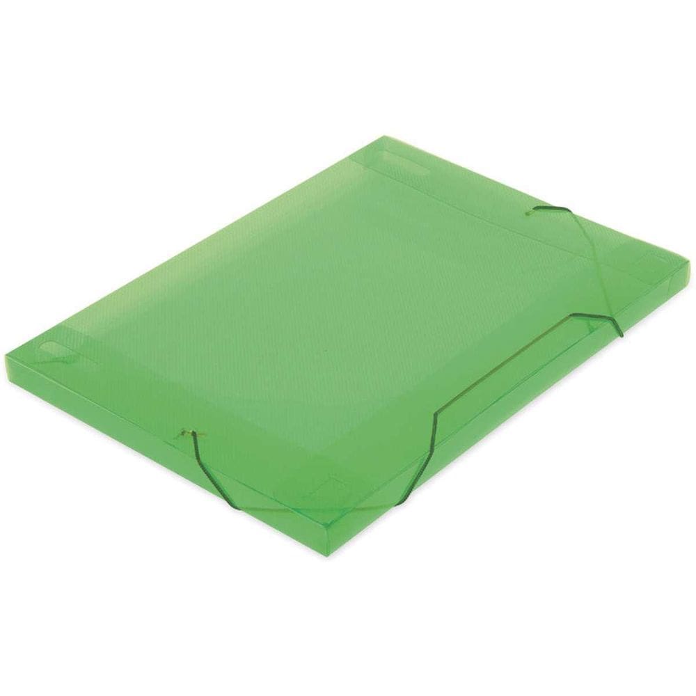 Pasta Aba Elastica Plastica Oficio 18Mm Verde Soft