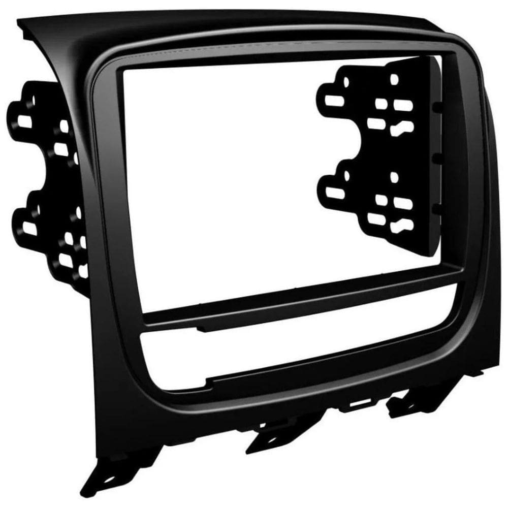 Moldura 2 Din Fiat Strada / Palio Weekend - Preta Fiamon