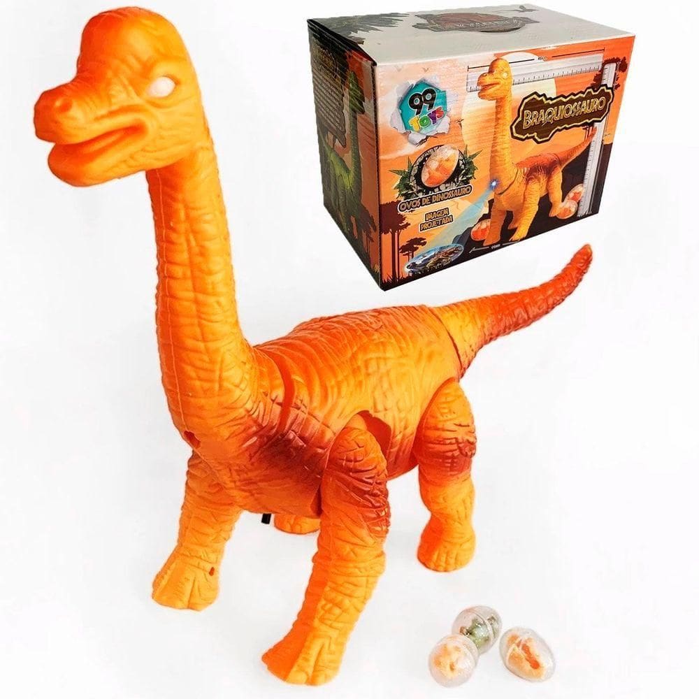 Brinquedo Dinossauro Braquiossauro Com Luzes Som E Movimento