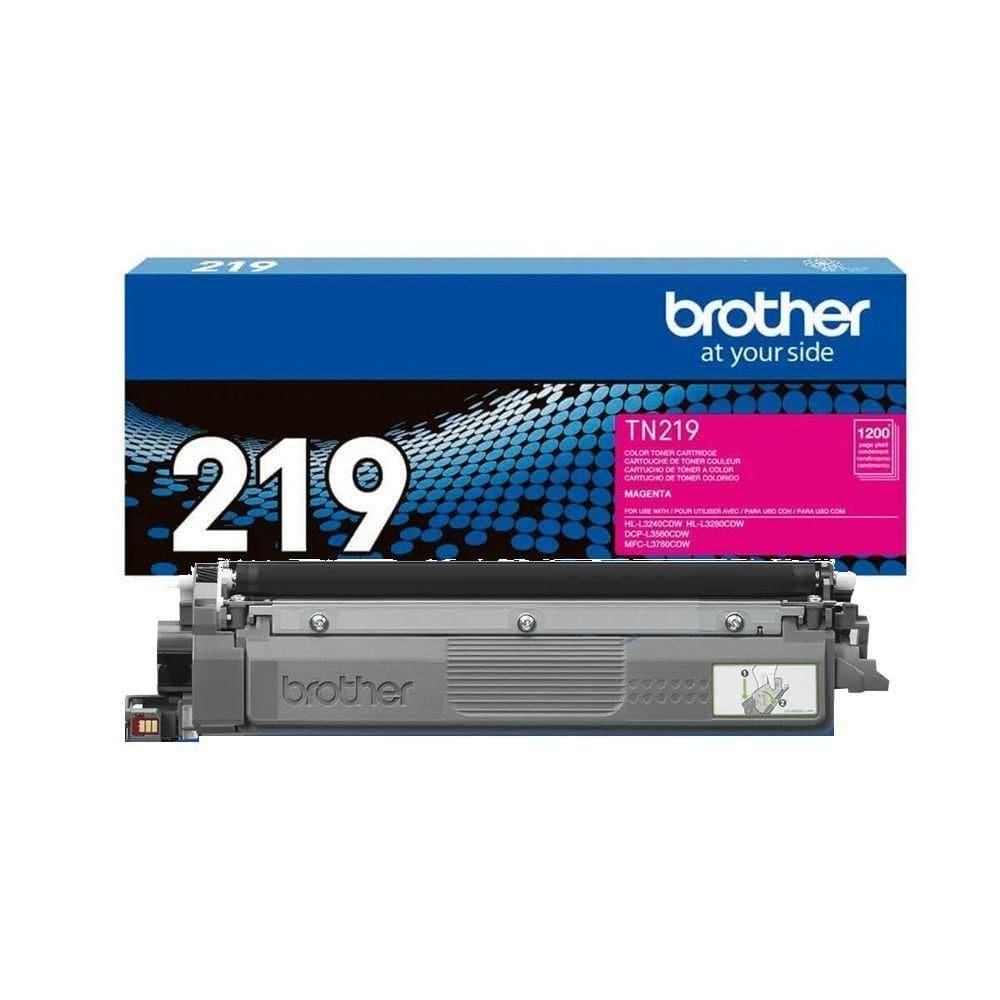 Toner Brother Tn-219m Tn219 Magenta autêntico Mfc-l3760cdw Hl-l3240cdw Dcp-l3560cdw 1.2k