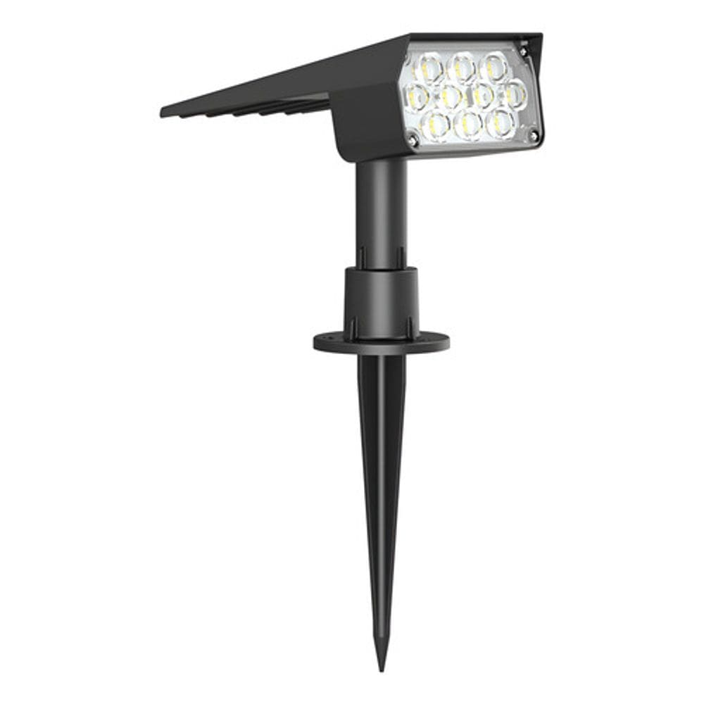 Espeto Spot Solar Preto 200lm Luz Amarela E Verde Inspire