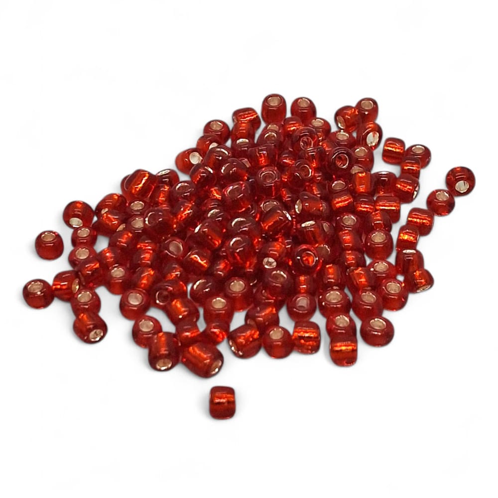 Miçanga para Guia Vermelho Cristal Artesanato 4mm 250g