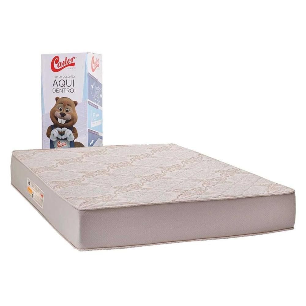 Colchão Queen Molas Ensacadas a Vácuo Visco Gel Comfort Double Face Bed in Box (158x198x25) - Castor