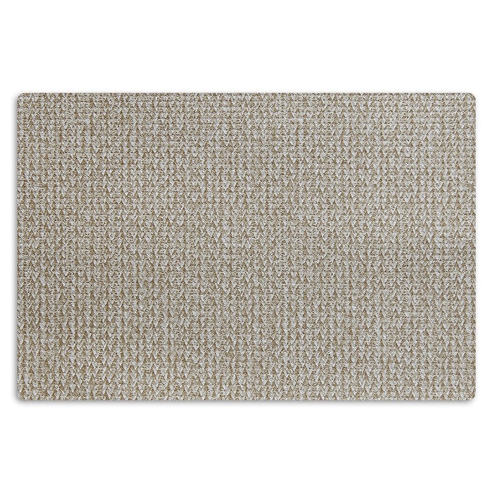 6 Jogo Americano Tricot Bege - Trançado Impermeável Pvc