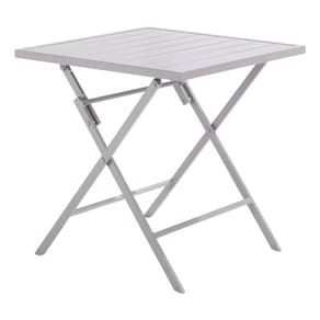 Mesa Dobravel Quadrada Jardim Varanda 71x71x74cm Aluminio
