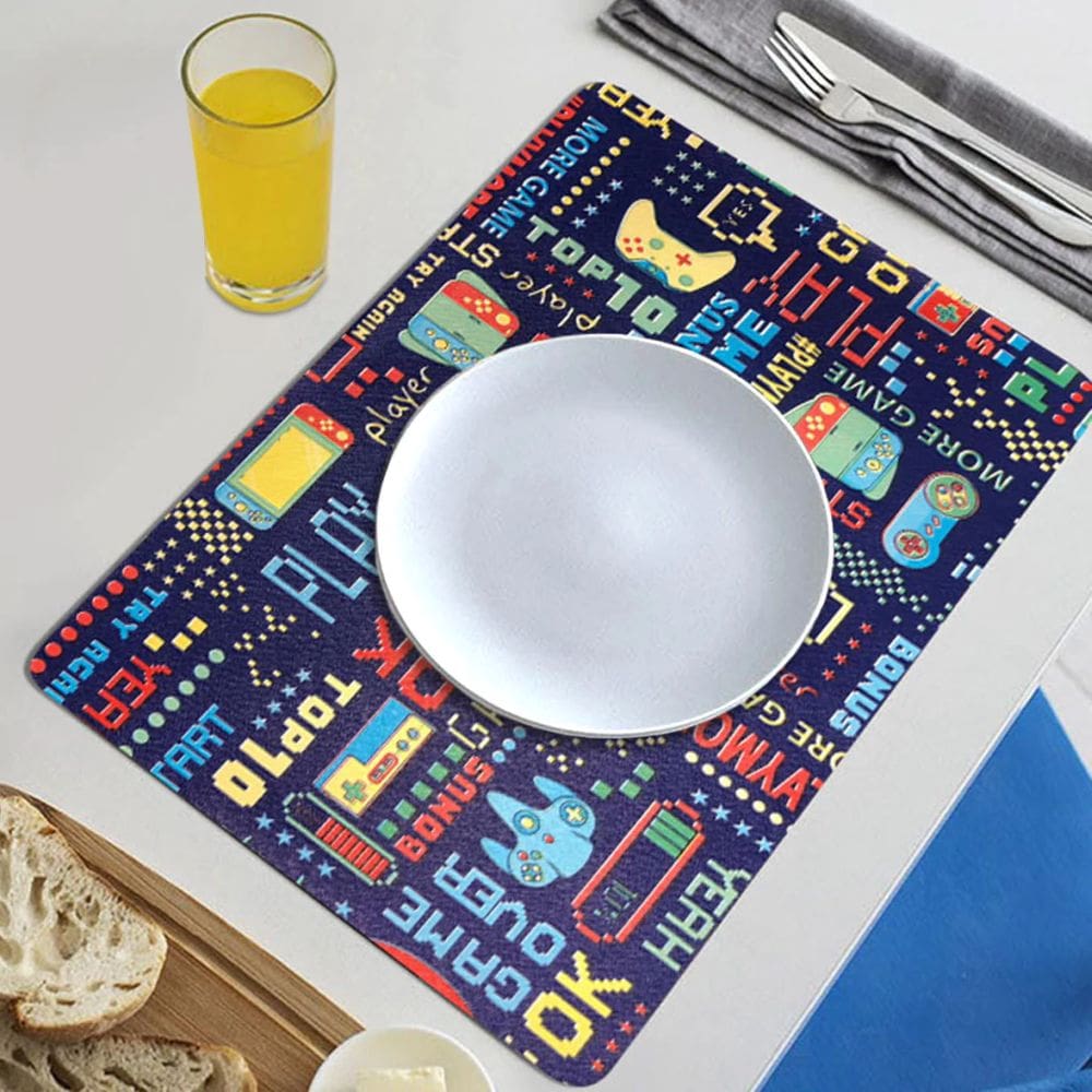 4 Jogo Americano Game Play Impermeável Pvc 4 Lugares