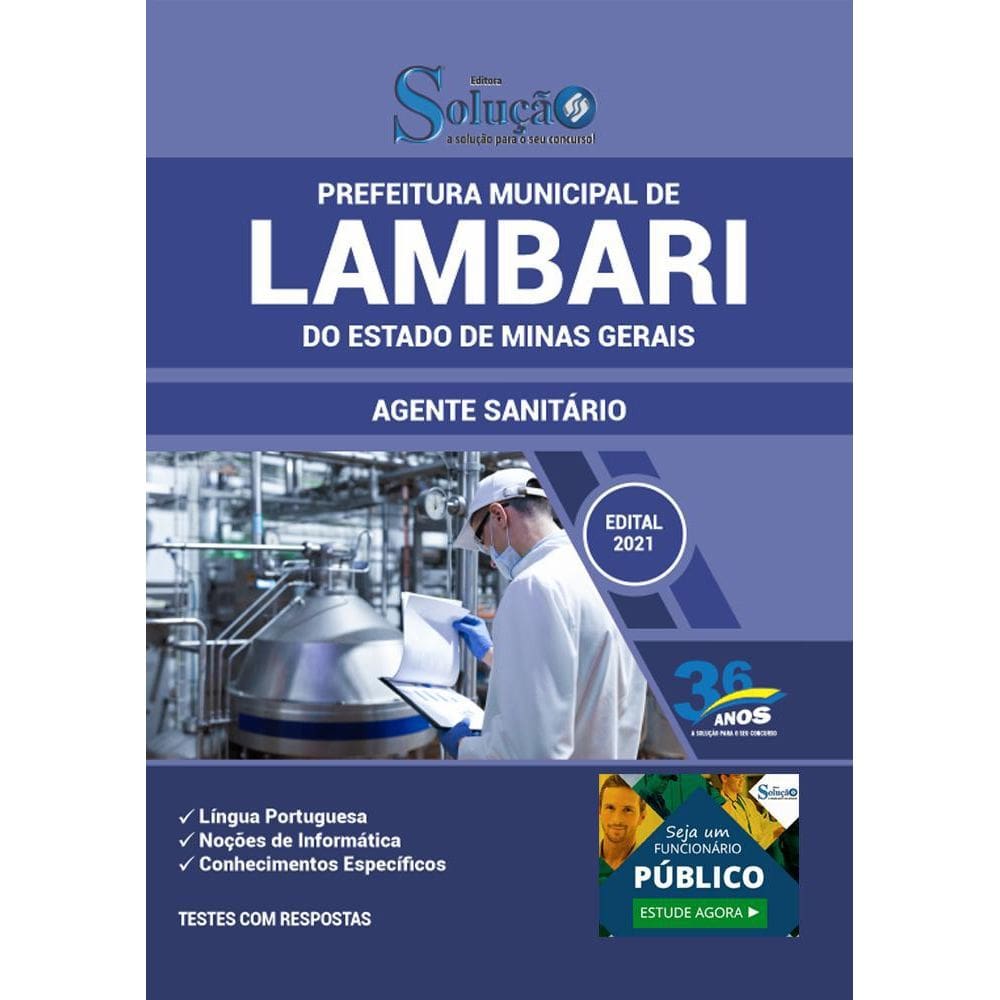 Apostila Prefeitura Lambari Mg - Agente Sanitário
