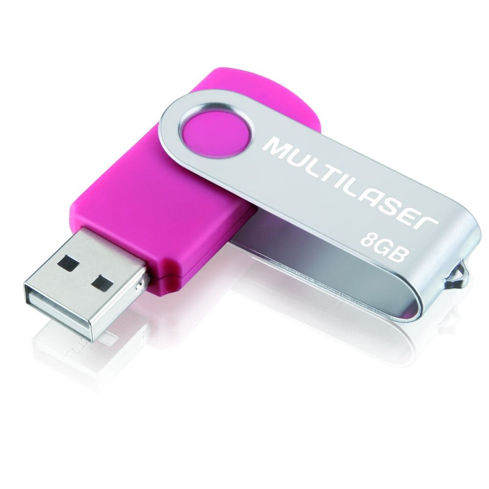 Pendrive Multilaser Twist Rosa 8Gb
