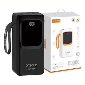 Power Bank 50.000 Mah Turbo Carregador Usb Portátil - Branco
