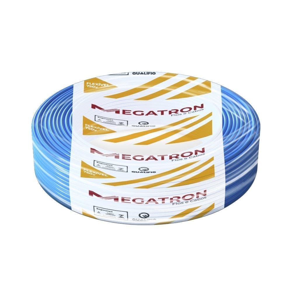 Cabo Flexível Megatron 35MMx100M Bobina 750V Azul