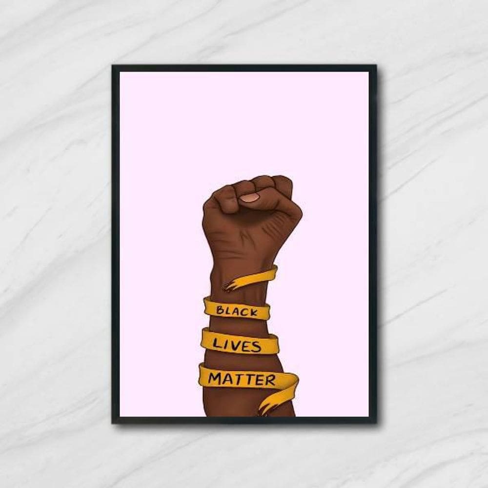 Quadro Black Lives Matter 24X18Cm