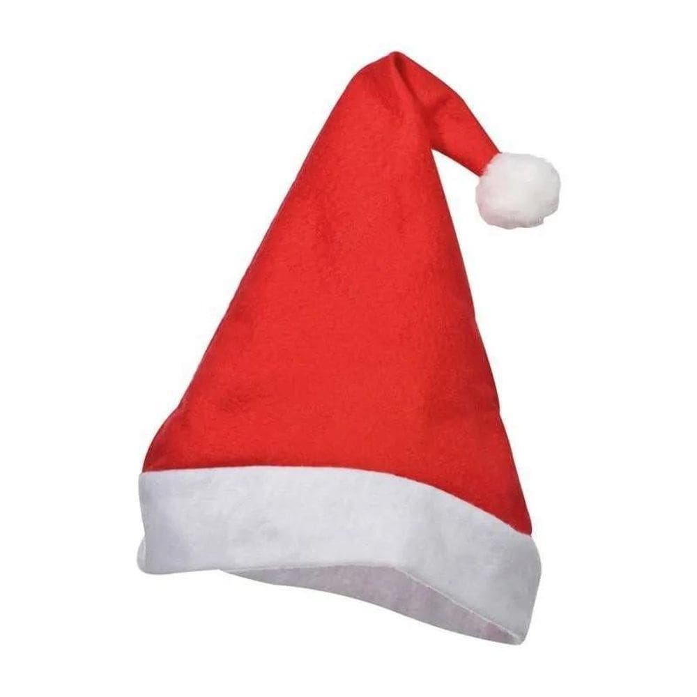 Gorro Papai Noel Em Feltro Com Pom Pom