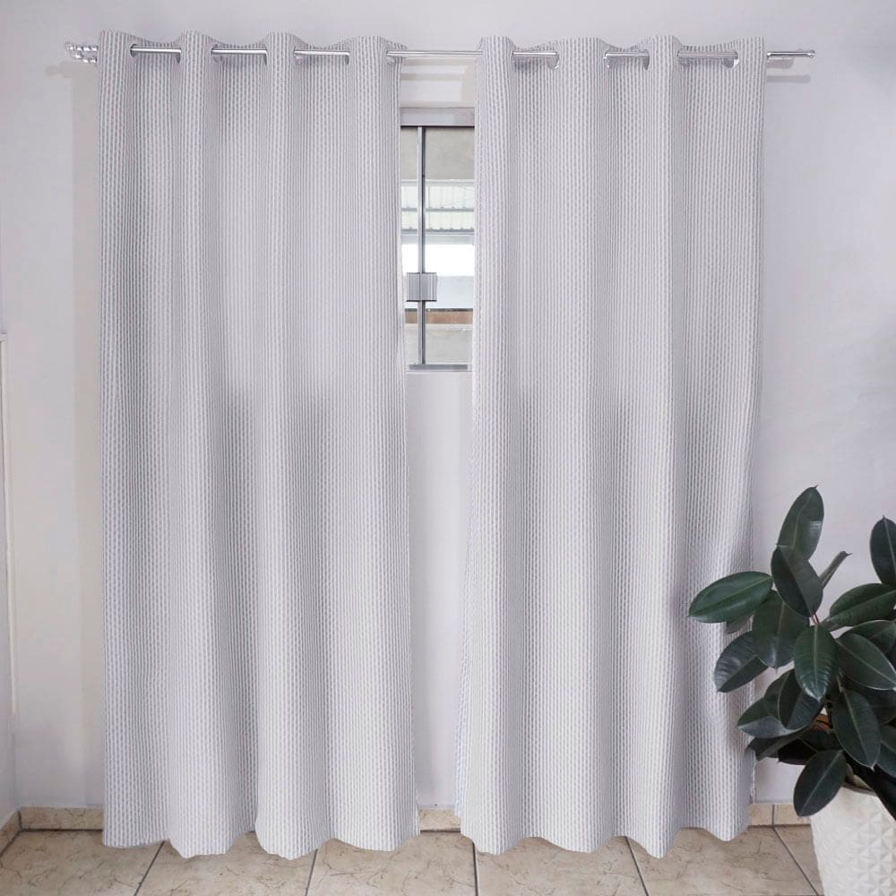 Cortina Linho Tresset com Forro 4.00 x 2.30 Mts Vivalutex Jade Cinza