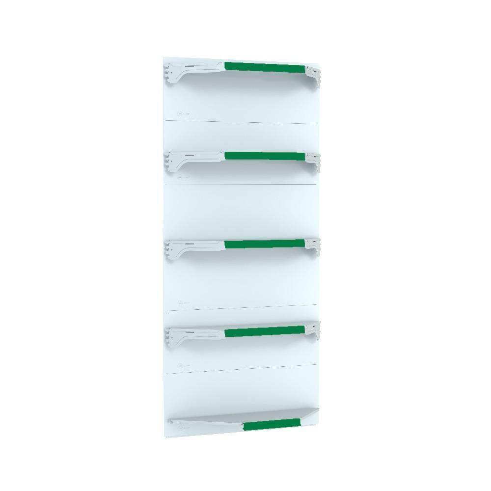 Kit 5 Bandejas Para Gondola Canto 170 Fit 40/60 Branco Pe Ve