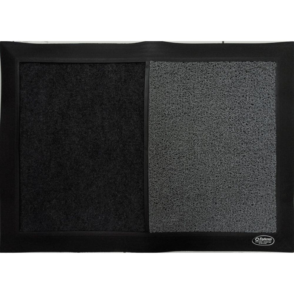 Tapete Sanitizante 2 Em 1 Cinza 70x50Cm