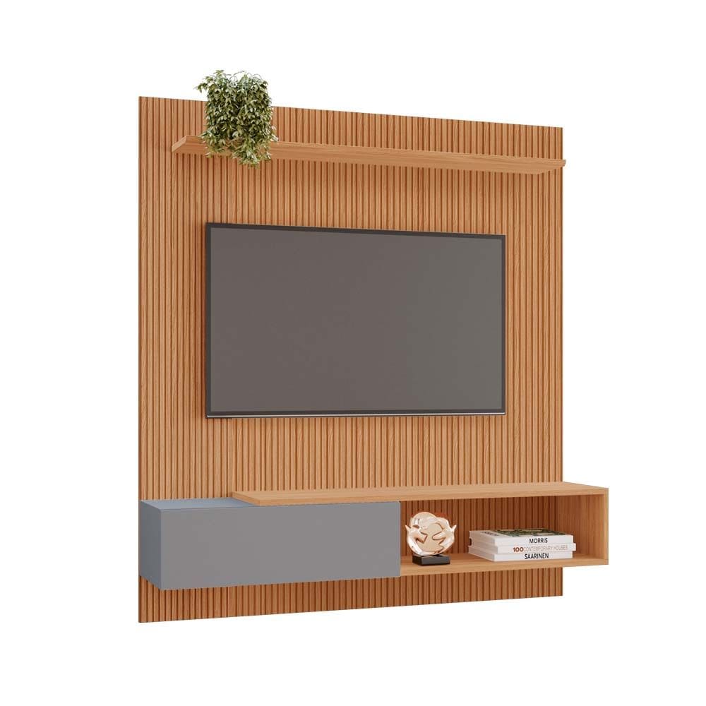 Painel Yasmin 100% MDF Tuboarte 1 Porta Basculante p/ TVs de Até 55 Polegadas